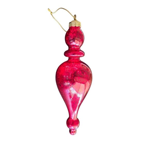 Red and Gold Glass Christmas Holiday Ornaments - Picture 4 of 9